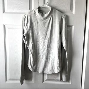 Lululemon Grey/White Mock Neck Long Sleeve Shirt Size 8